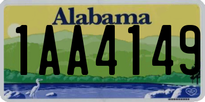 AL license plate 1AA4149