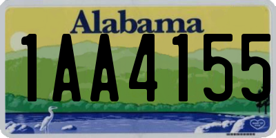 AL license plate 1AA4155