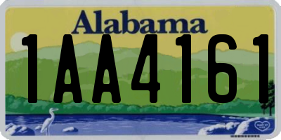 AL license plate 1AA4161