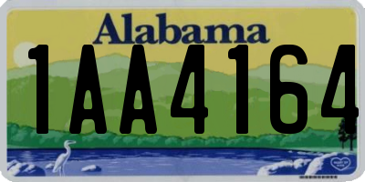 AL license plate 1AA4164