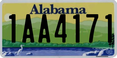 AL license plate 1AA4171