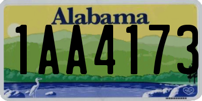 AL license plate 1AA4173