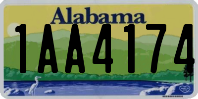 AL license plate 1AA4174