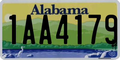 AL license plate 1AA4179