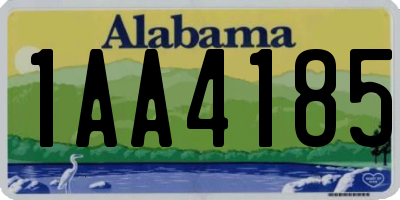 AL license plate 1AA4185