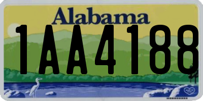 AL license plate 1AA4188