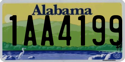 AL license plate 1AA4199