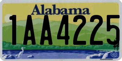 AL license plate 1AA4225