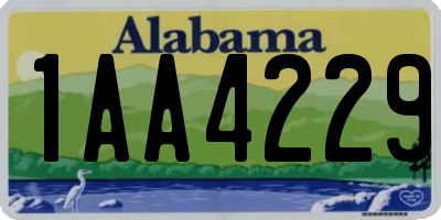 AL license plate 1AA4229