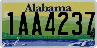 AL license plate 1AA4237