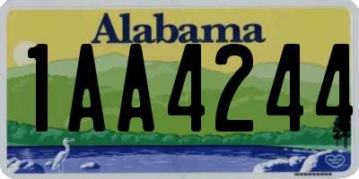 AL license plate 1AA4244