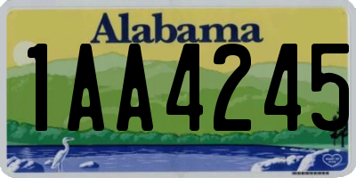 AL license plate 1AA4245