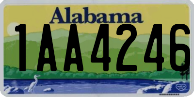 AL license plate 1AA4246