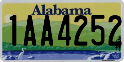 AL license plate 1AA4252