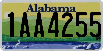 AL license plate 1AA4255