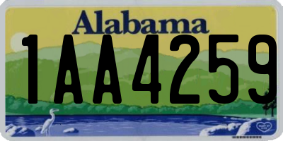 AL license plate 1AA4259