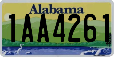 AL license plate 1AA4261