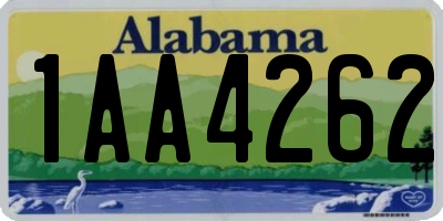 AL license plate 1AA4262