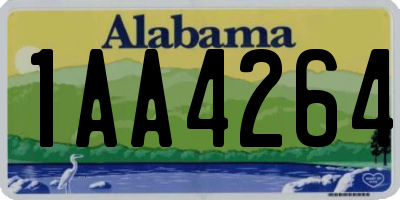 AL license plate 1AA4264