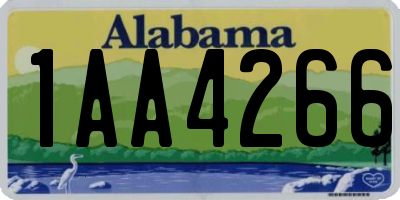 AL license plate 1AA4266