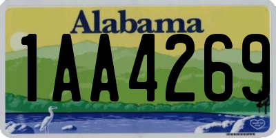 AL license plate 1AA4269