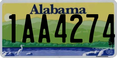 AL license plate 1AA4274