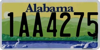 AL license plate 1AA4275