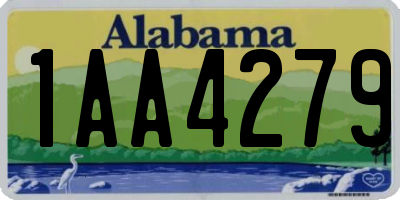 AL license plate 1AA4279