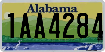 AL license plate 1AA4284