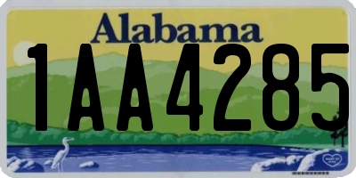 AL license plate 1AA4285