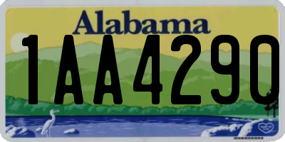 AL license plate 1AA4290