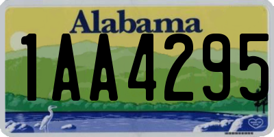 AL license plate 1AA4295