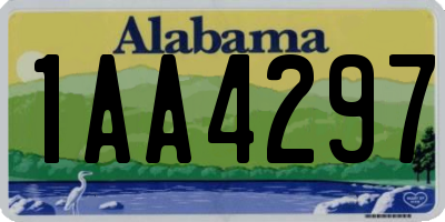 AL license plate 1AA4297