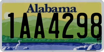 AL license plate 1AA4298