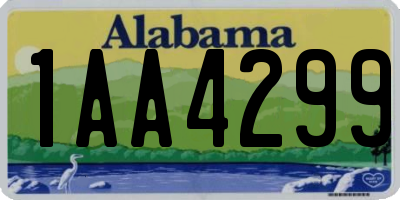 AL license plate 1AA4299