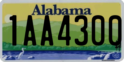 AL license plate 1AA4300