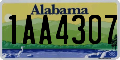 AL license plate 1AA4307