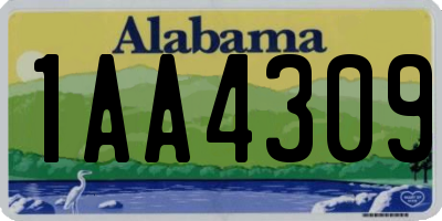 AL license plate 1AA4309