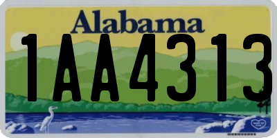 AL license plate 1AA4313