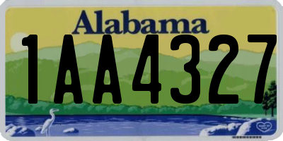 AL license plate 1AA4327