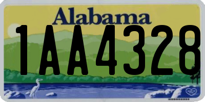 AL license plate 1AA4328