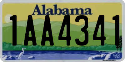 AL license plate 1AA4341