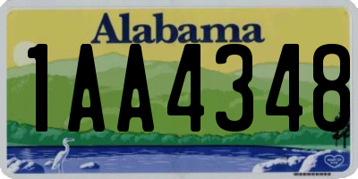 AL license plate 1AA4348