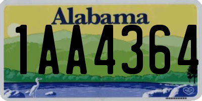 AL license plate 1AA4364