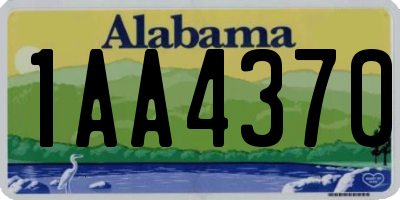 AL license plate 1AA4370