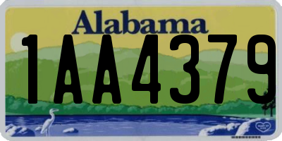AL license plate 1AA4379