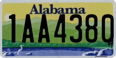 AL license plate 1AA4380