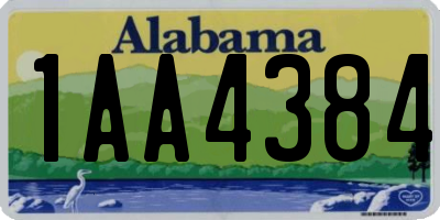 AL license plate 1AA4384