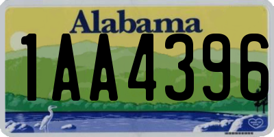 AL license plate 1AA4396