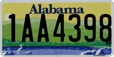 AL license plate 1AA4398